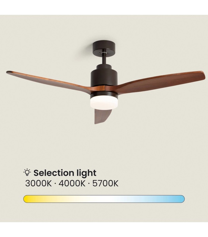 Ventilateur de Plafond LED Silencieux - Moteur DC & Bois