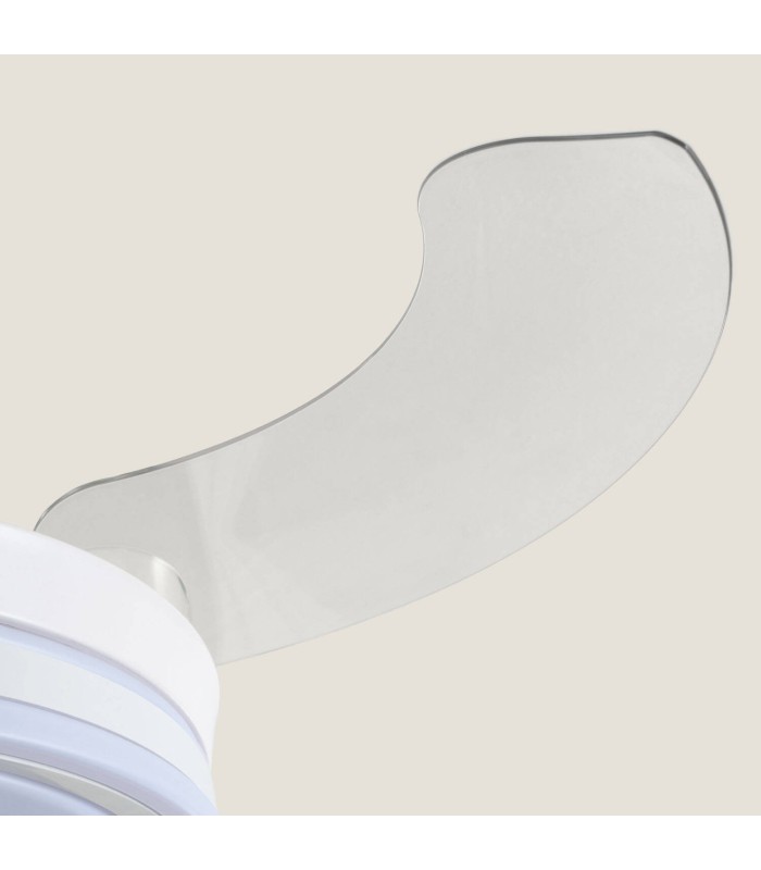 Ventilateur de Plafond Blanc LED Pales Rétractables Dalori Evo