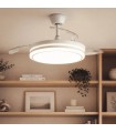 Ventilateur de Plafond Blanc LED Pales Rétractables Dalori Evo